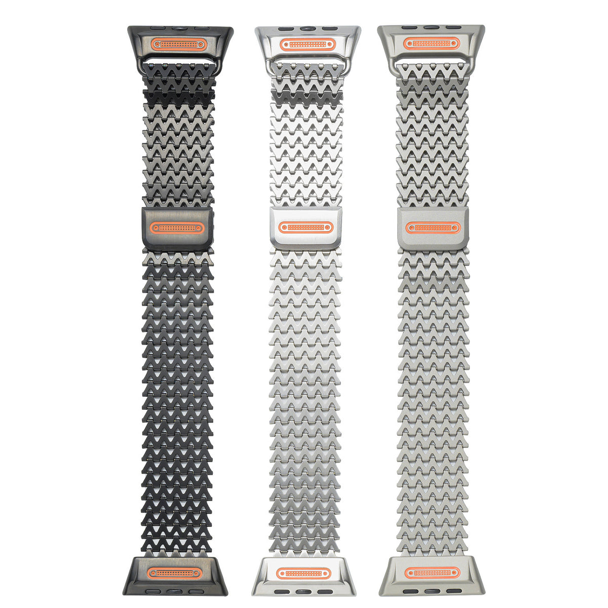 Suitable for Apple Watch stainless steel strap iWatch Ultra W-shaped magnetic metal strap